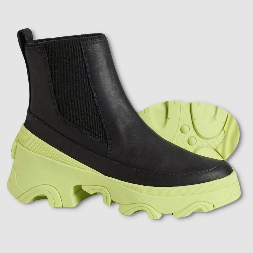 Sorel Brex Waterproof Chelsea Boots - NEW Womens 7 Black / Tippet - #49305-ZZ4